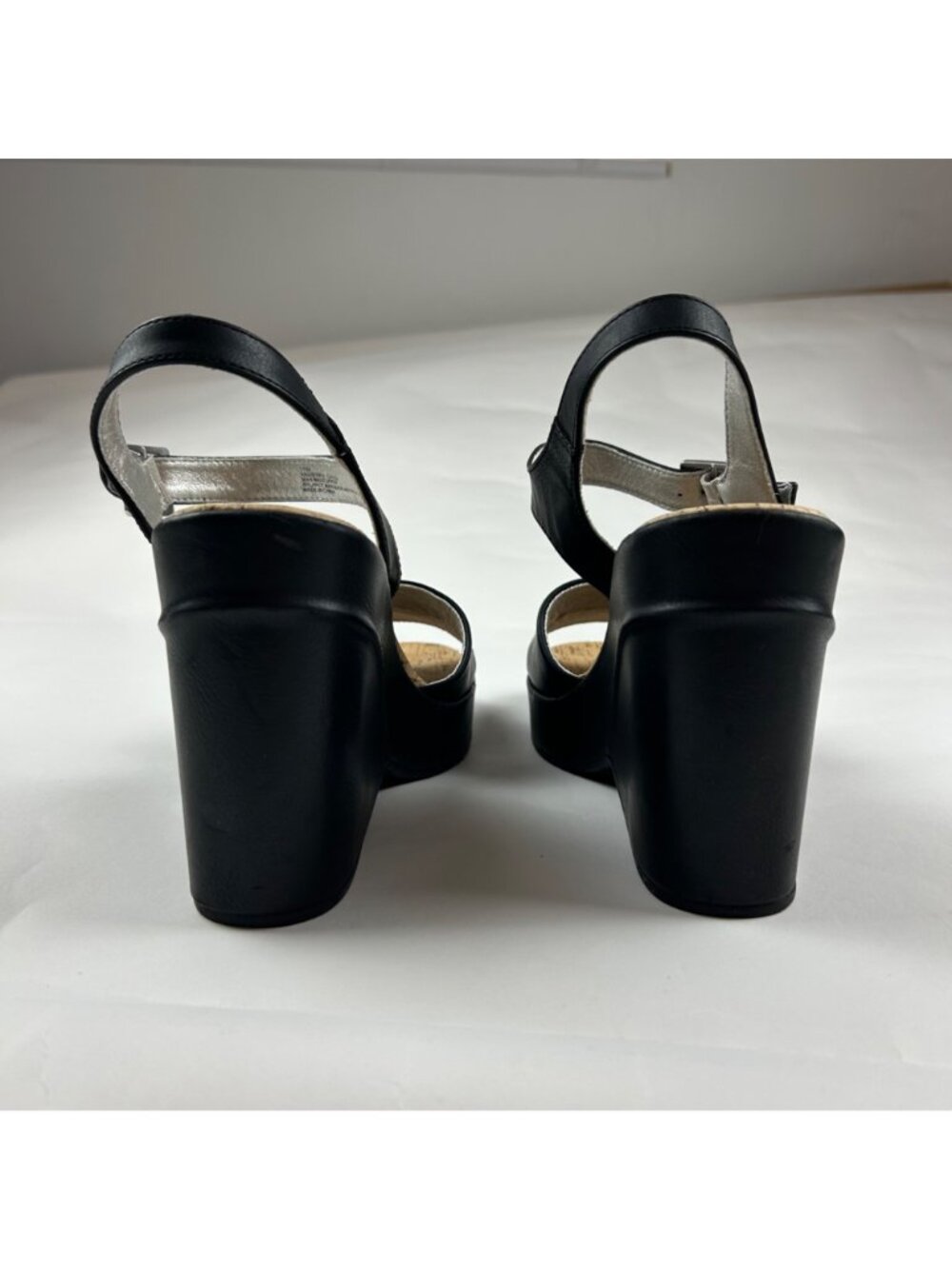 Kork's Black Bardot Ankle Strap Wedge Sandal 11 - Picture 6 of 8